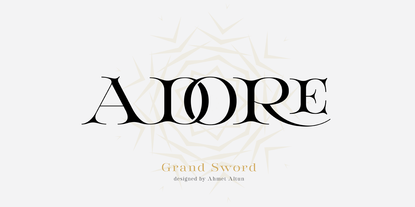 Пример шрифта Grand Sword #7